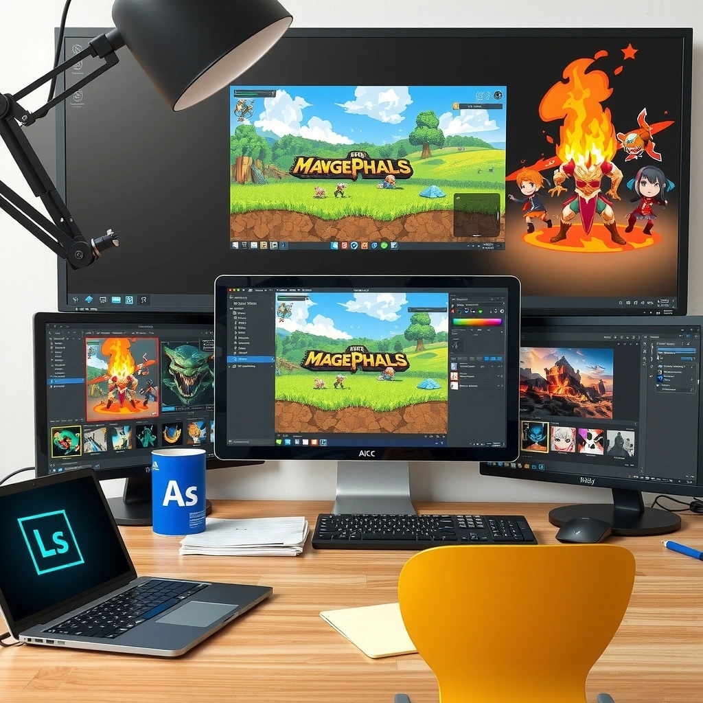 2D game art and user interface design process