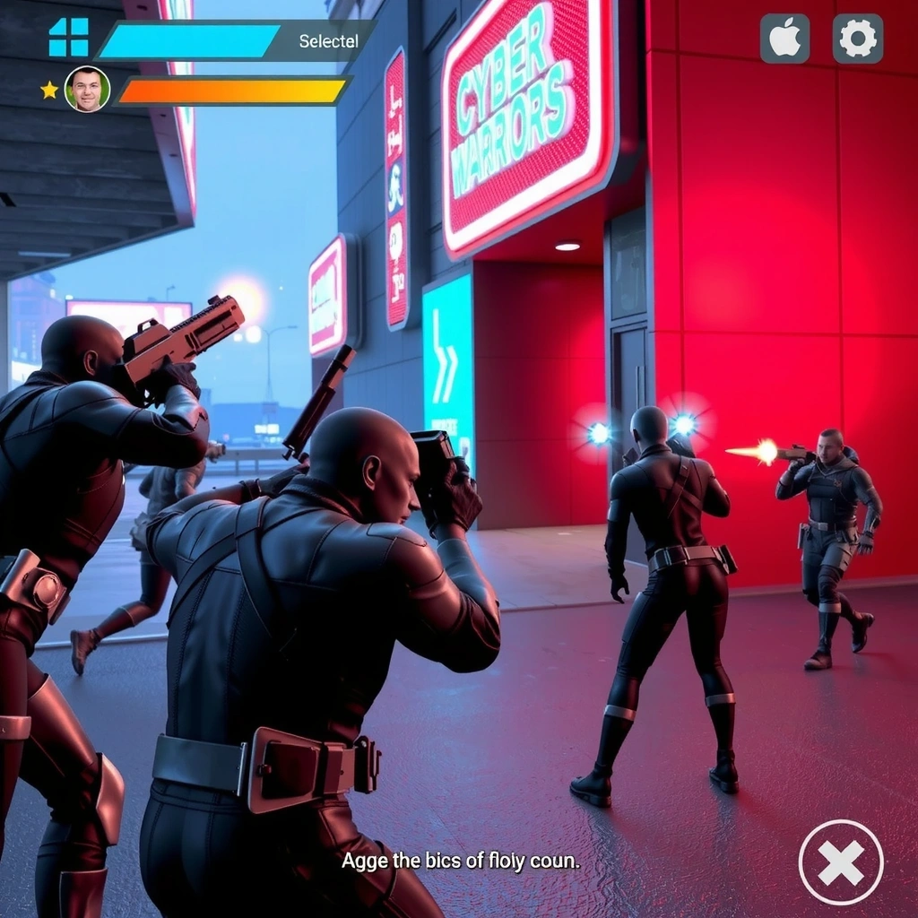 Cyber Warriors mobile game screenshot
