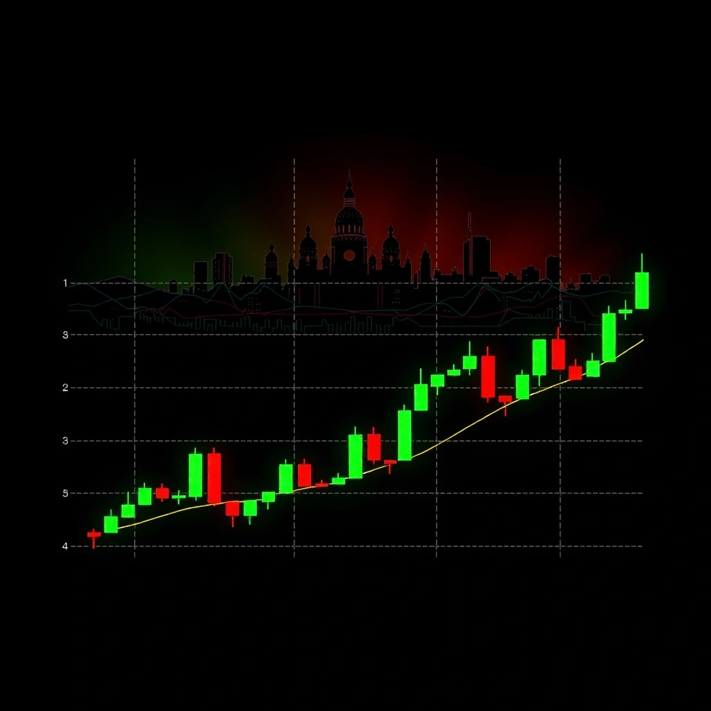 Trading charts and financial analytics background